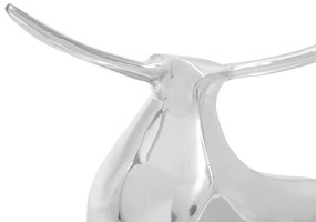 vidaXL Γλυπτό Ταύρος  Ασημί 37x44x17 εκ. Αλουμίνιο