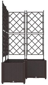 vidaXL Κηποτινάκι με Τρέλα 3 pcs Καφέ 80 x 80 x 143 εκ. PP