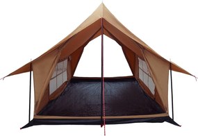 vidaXL Καταφύγιο Τέντας Καφέ 340 x 246 x 210 εκ. Πολυβάμβακας