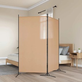 vidaXL Δίαυλος Δωματίου 2 Πάνελ Μπεζ 175 x 180 cm Ύφασμα