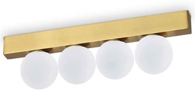 Φωτιστικό Οροφής - Πλαφονιέρα Ping Pong 328249 30,9x6x9cm Led 1000lm 12W 3000K Brass Ideal Lux