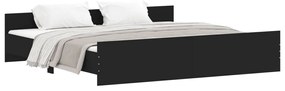 Πλαίσιο Κρεβατιού με Κεφαλάρι&amp;Ποδαρικό Μαύρο 180x200εκ. - Μαύρο