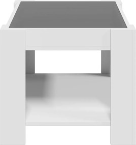 vidaXL Τραπεζάκι Σαλονιού με LED Λευκό 73x53x45 εκ. Επεξεργασμένο Ξύλο