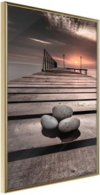 Αφίσα - Stones on the Pier - 20x30 - Χρυσό - Χωρίς πασπαρτού