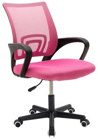 Office chair Berto I mesh fabric pink 56x47x81-91cm 56x47x91 εκ.