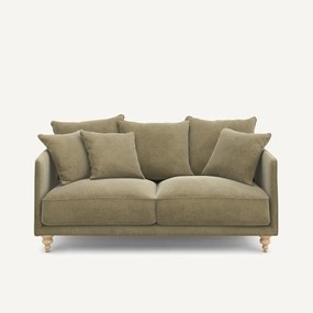 Καναπές 3 θέσεων compact από λινό βελούδο, LAZARE