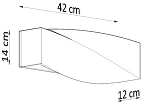 Sollux Φωτιστικό τοίχου Sigma 1,κεραμικό, γυαλί,1xE27/60w