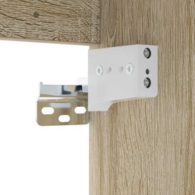 vidaXL Ντουλάπι Μπάνιου Ενδιάμεσο Sonoma Δρυς 30 x 44,5 x 50 εκ.