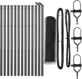 vidaXL Στύλος Περιφράξεων Γκρι 25 x 0,4 m (13 mm πλέγμα)