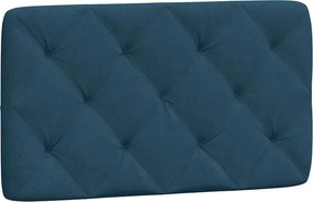 vidaXL Κρεβάτι με Στρώμα Μπλε 90 x 200 εκ. Βελούδινος