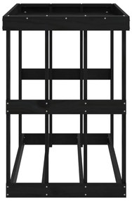vidaXL Ξυλοθήκη Εξ. Χώρου Λευκή 108x52x74 εκ. από Μασίφ Ξύλο Πεύκου