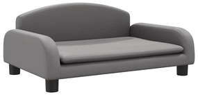 vidaXL Καναπές Παιδικός Γκρι 70 x 45 x 30 εκ. από Συνθετικό Δέρμα