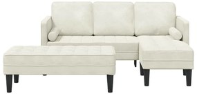 vidaXL Σετ Καναπέ 2 pcs Κρεμ 173 x 131 x 67 εκ Βελούδο