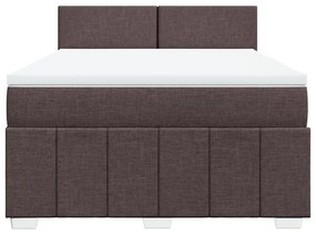 ΚΡΕΒΑΤΙ BOXSPRING ΜΕ ΣΤΡΩΜΑ ΣΚΟΥΡΟ ΚΑΦΕ 140X200 ΕΚ ΥΦΑΣΜΑΤΙΝΟ 3287087