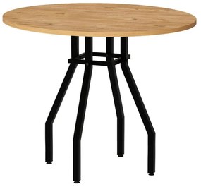 Τραπέζι Roma Megapap χρώμα pine oak Ø80x75εκ.