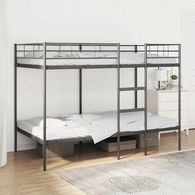 Κουκέτα χωρίς στρώμα Μαύρο 107x203 cm Ατσάλι