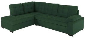 Καναπές-Κρεβάτι Jade HM3144.05L Αριστερή Γωνία 250x180x88cm Βελούδο Dark Green Velvet