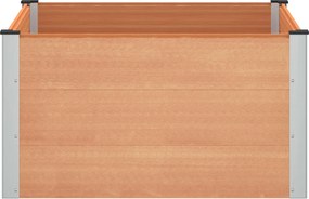 vidaXL Υπερυψωμένη Ζαρντινιέρα Καφέ 100 x 100 x 54 cm