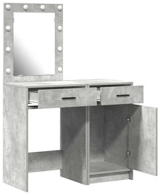 vidaXL Τραπέζι περιποίησης με συρτάρι 2 pcs Γκρι 50 x 41 x 135 εκ