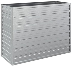 vidaXL Ζαρντινιέρα Υπερυψωμένη Ασημί 100x40x77 εκ. Γαλβανισμ. Χάλυβας