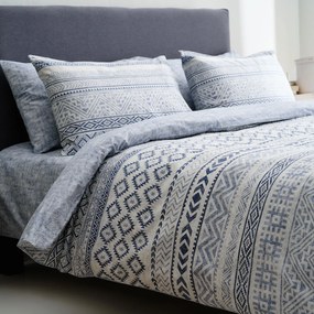 Σεντόνια Υπέρδιπλα (Σετ) Vesta Living Amorgos 1 Μπλε ΧΩΡΙΣ ΛΑΣΤΙΧΟ 240x260
