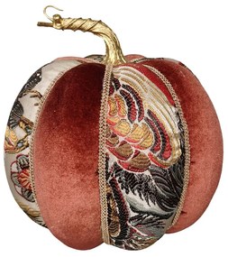 XMAS PUMPKIN BROCADE S ΚΟΛΟΚΥΘΑ FOAM ΥΦΑΣΜΑ ΠΟΛΥΧΡΩΜΟ 19x19xH20cm