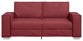 vidaXL Διθέσιος καναπές Κόκκινο 180 cm Τεχνητό Δέρμα