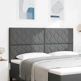 vidaXL Υφασμάτινο Κεφαλάρι Geometric Σκούρο γκρι 180 cm ύφασμα