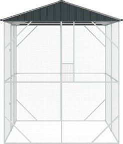 vidaXL Κλουβί Πουλιών Ανθρακί 215 x 208 x 247 εκ