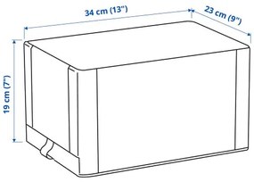 HEMMAFIXARE κουτί παπουτσιών/ύφασμα ριγέ/ 2 τεμ. 23x34x19 cm 405.039.14