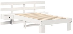 vidaXL Σκελετός Κρεβατιού Λευκό 90 x 190 cm Μασίφ ξύλο πεύκου