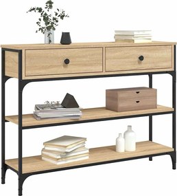 vidaXL Τραπέζι Κονσόλα Sonoma Δρυς 100x25x75 εκ. Επεξεργασμένο Ξύλο