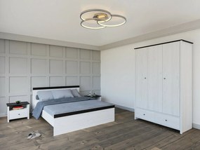 Ντουλάπα Boston S119, Sibu πεύκο, 200x129x56cm, Πόρτες ντουλάπας: Με μεντεσέδες