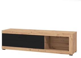 Έπιπλο Τηλεόρασης Remo Artisan Oak - Μαύρο Μάτ 162x41x43 εκ. 162x41x43 εκ.