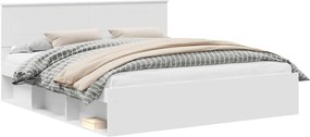vidaXL Σκελετός Κρεβατιού Λευκό 180 x 200 cm Επεξεργασμένο ξύλο
