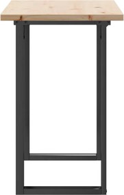 vidaXL Τραπέζι Τραπεζαρίας Πλαίσιο Ο Μασίφ Πεύκο/Ατσάλι