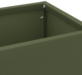 vidaXL Σχέδιο & βάση αποθήκευσης Ελιά 15.5 x 15.5 x 49 εκ Ατσάλι