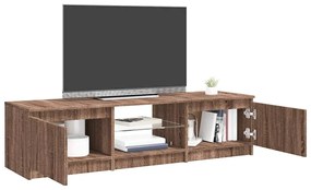 vidaXL Έπιπλο Τηλεόρασης με LED Καφέ δρυς 140x40x36 εκ.