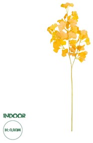 GloboStar® Artificial Garden GINKGO BRANCH 20260 Τεχνητό Διακοσμητικό Κλαδί Γκίγκο Π22 x Υ80cm