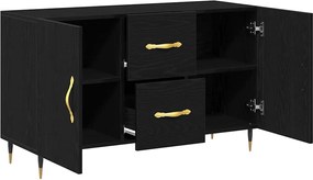 vidaXL Πλαϊνό γραφείο Μαύρη Οξυά 100 x 36 x 60 εκ. Επεξεργασμένο ξύλο