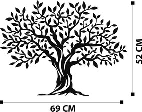 Decorative Metal Wall Accessory Yaprak Dokumu - M0111 Black