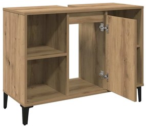 vidaXL Ντουλάπι Νιπτήρα τεχνίτης Δρυς 80 x 33 x 60 εκ.