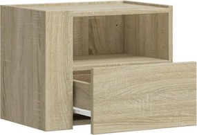 vidaXL Κομοδίνα Επιτοίχιο Sonoma Δρυς 45x30x35 εκ.