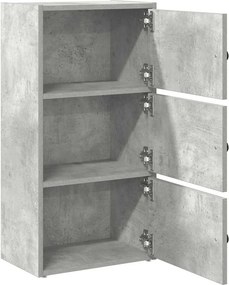 vidaXL Βιβλιοθήκη Γκρι Σκυροδέματος 40x24x77 εκ. Επεξεργ. Ξύλο