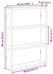 ΡΑΦΙΕΡΑ ΤΟΙΧΟΥ SONOMA ΔΡΥΣ 43X9X60 ΕΚ. ΑΠΟ ΕΠΕΞΕΡΓ. ΞΥΛΟ 860051