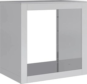 vidaXL Ράφι Καυσόξυλων 60x40x60 εκ. Γαλβανιζέ Ατσάλι