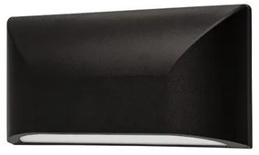 Απλίκα Φωτιστικό Τοίχου LED 6W 4000Κ IP65 Slim Pro Eurolamp-145-52075-Μαύρο 145-52075