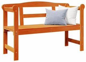 vidaXL Εξωτερικός πάγκος Καφέ 119 x 76 x 44εκ. Μασίφ ξύλο πεύκου