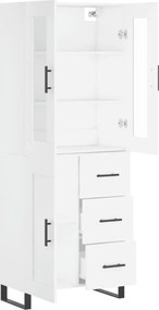 vidaXL Ντουλάπι Λευκό 69,5x34x180 εκ. από Επεξεργασμένο Ξύλο