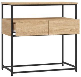 vidaXL Τραπέζι Κονσόλα Sonoma Δρυς 75x40x75 εκ. Επεξεργασμένο Ξύλο